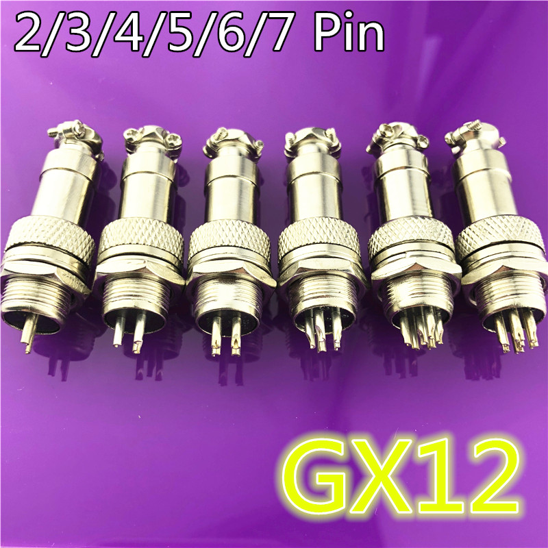 Wire Connector Cap - 1 Bộ GX12 2/3/4/5/6/7 Pin Nam