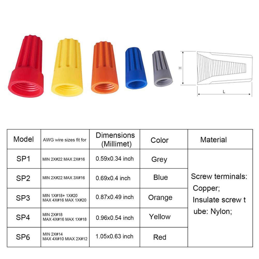 250/500/1000 Viên Bắn Vít Đầu  - đánh giá và giá Wire Connector Cap
