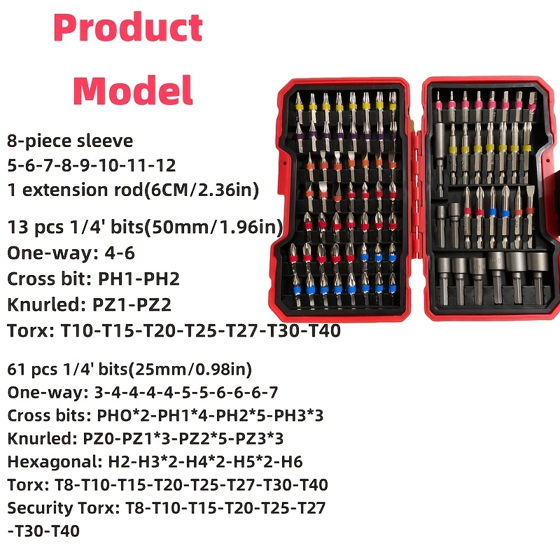 83Pcs Screwdriver Bit Set Impa - đánh giá và giá Drill Bit Set