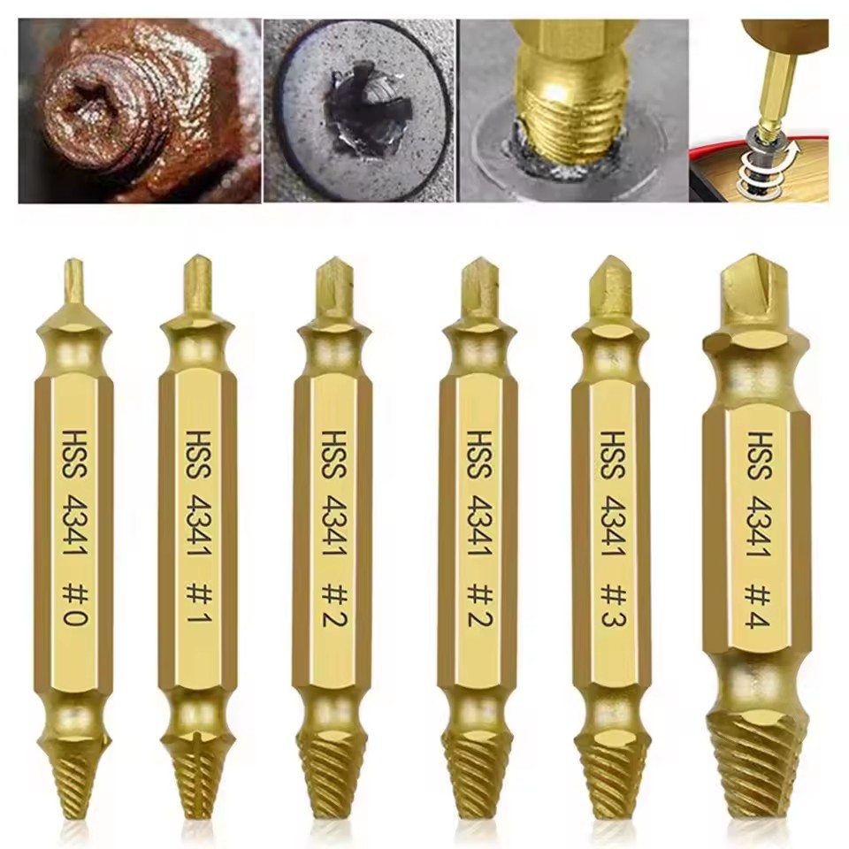 Damaged Broken Screw Extractor - đánh giá và giá Drill Bit Set