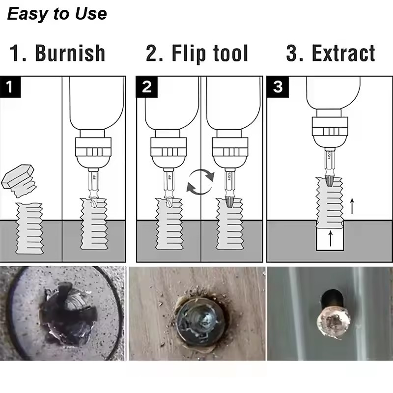 Damaged Broken Screw Extractor - đánh giá và giá Drill Bit Set